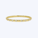 Diamond Barrel Bead Stretch Bracelet