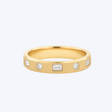Sandblasted Finish Diamond Band