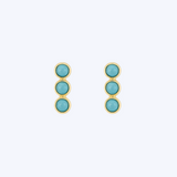 Turquoise Dot Stud Earrings