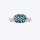 Alexandrite and Diamond Pave Dome Ring