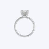 1.13ctw Platinum Cushion Diamond Eternity Ring with Hidden Halo Accent