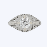 Vintage Euro Round Brilliant Diamond Ring