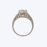 Vintage Euro Round Brilliant Diamond Ring