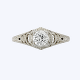 Vintage Euro Cut Diamond Ring