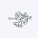 Vintage Floral Diamond Ring