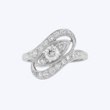 Vintage Diamond Swirl Ring