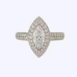 Vintage Platinum Marquis Engagement Ring