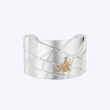 Web and Gold Spider Cuff Bracelet