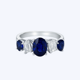 Simon G Sapphire and Diamond Ring Mixed Shapes