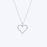 Heart Shaped Diamond Pendant Necklace