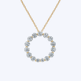 Diamond Circle Pendant Necklaces