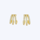Curve Diamond Hoops Earrings