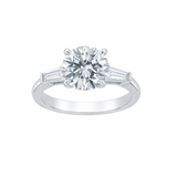 Kate Round Brilliant with Tapered Baguettes Engagement Ring