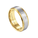 Cole 7mm Beveled Edge Men's Wedding Band in Diamond Scratch Finish
