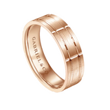 Henry 6mm Checkerboard Pattern Men's Wedding Band in Satin Finish