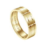 Henry 6mm Checkerboard Pattern Men's Wedding Band in Satin Finish