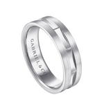 Elias 6mm Interwoven Men's Wedding Band in Brushed and Satin Finish