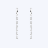 Petite Bezel Diamond Dangle Earrings