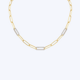 Diamond Paperclip Necklace