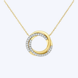 Diamond and Half Polish Twist Necklace