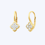 Jolie Diamond Floral Drop Earrings