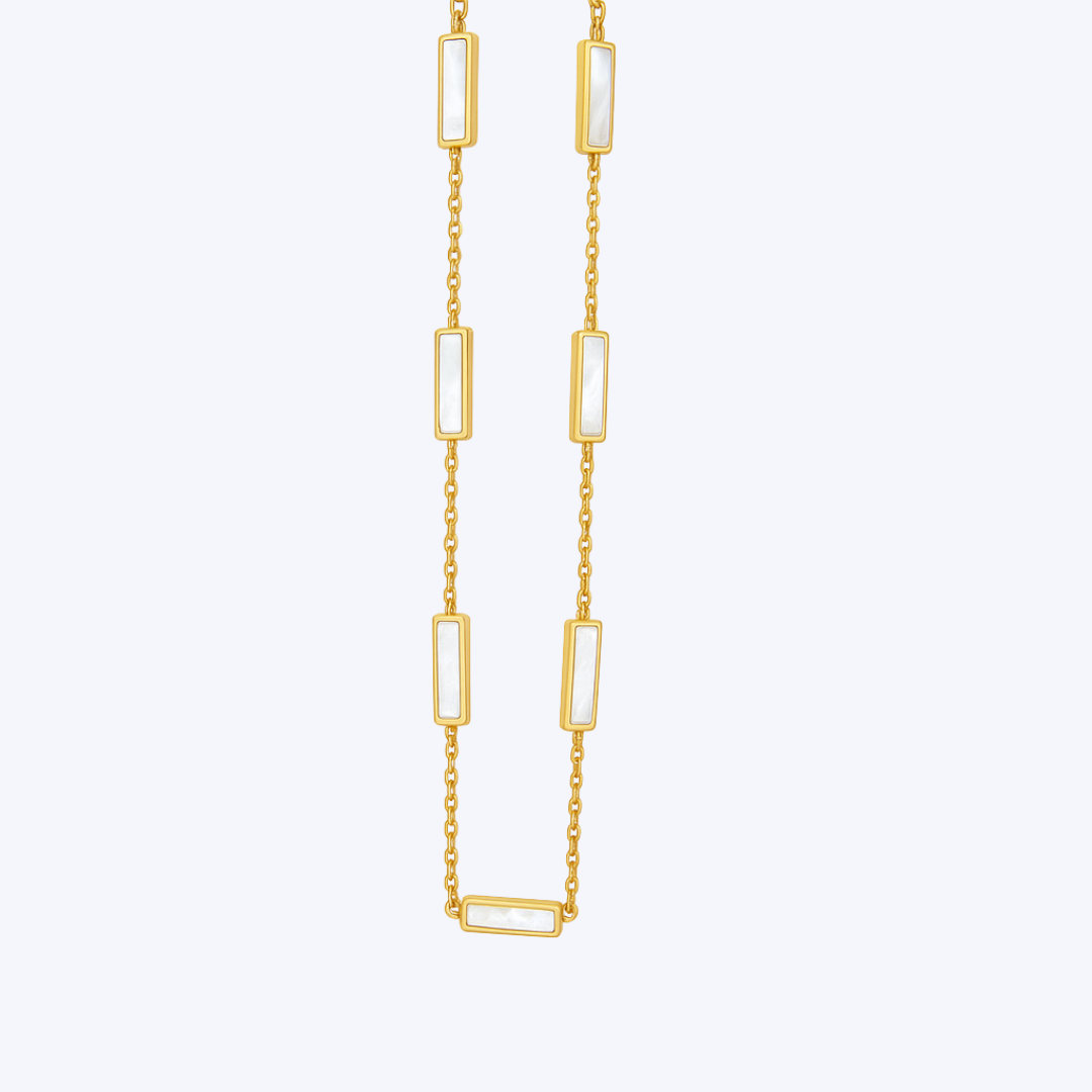 Inlay Bar Station Necklace