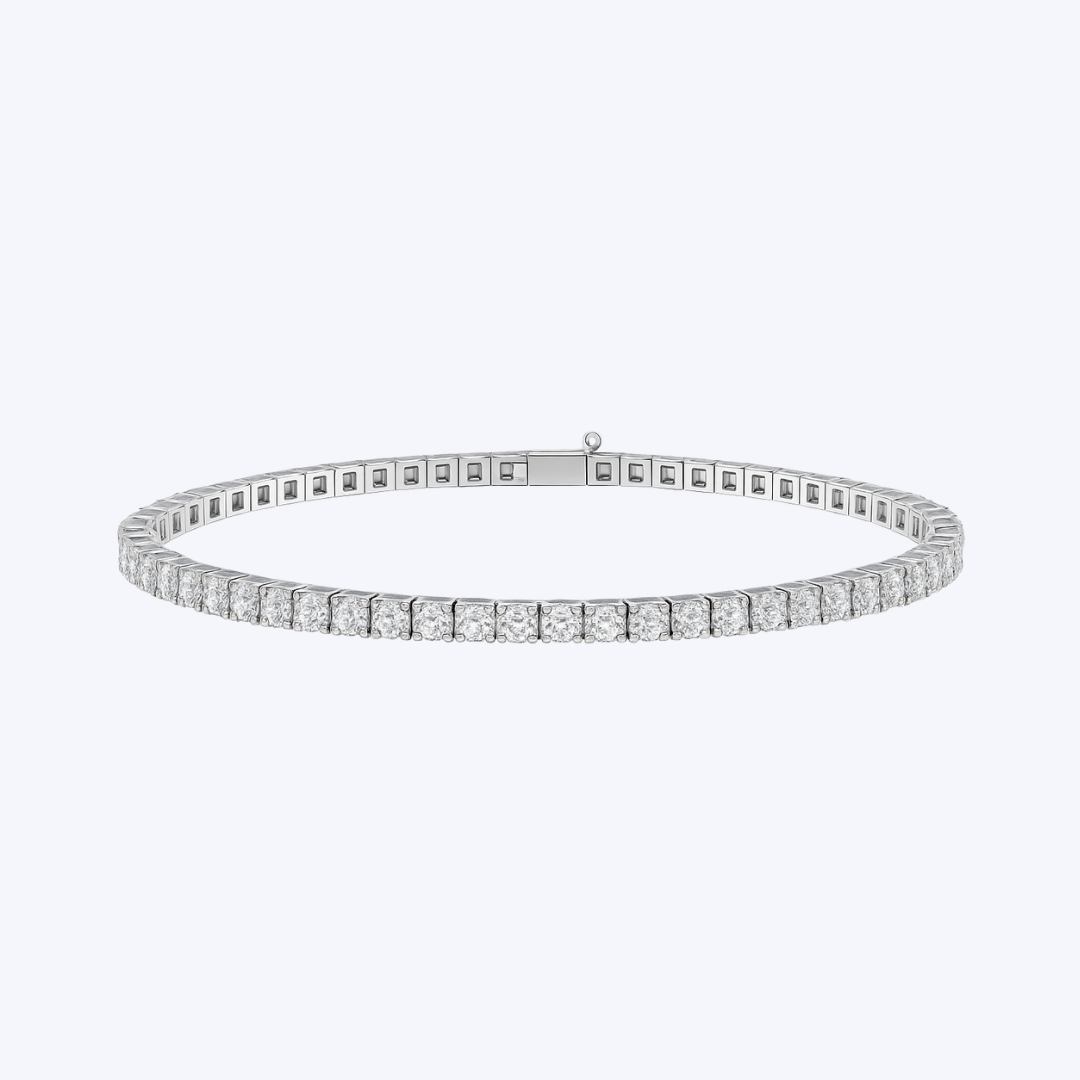 3.34ctw Lab-Grown Tennis Bracelet