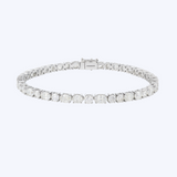 7.60ctw Oval and Round Diamond Alternating Tennis Bracelet