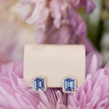 Load image into Gallery viewer, Amelie Sapphire &amp; Diamond Studs
