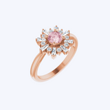 Morganite Starburst Ring