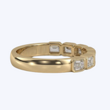 Emerald Lab-Grown Diamond Bezel Band