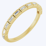 Baguette Lab-Diamond Bezel Band