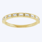 Baguette Lab-Diamond Bezel Band