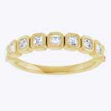 Asscher Lab-Diamond Bezel Band