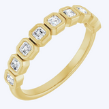 Asscher Lab-Diamond Bezel Band