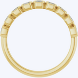 Asscher Lab-Diamond Bezel Band
