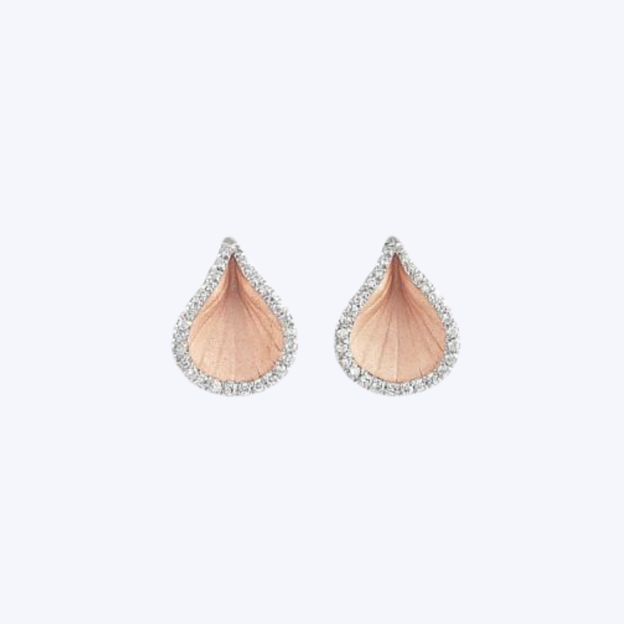 Goccia Series Pink Champagne Gold Earrings