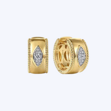 Load image into Gallery viewer, Thick Diamond Huggie Earrings
