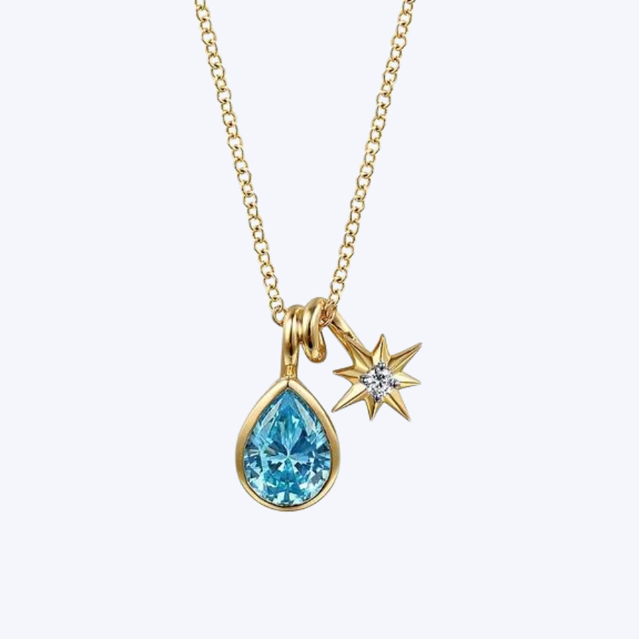 Chloe Topaz and Diamond Necklace