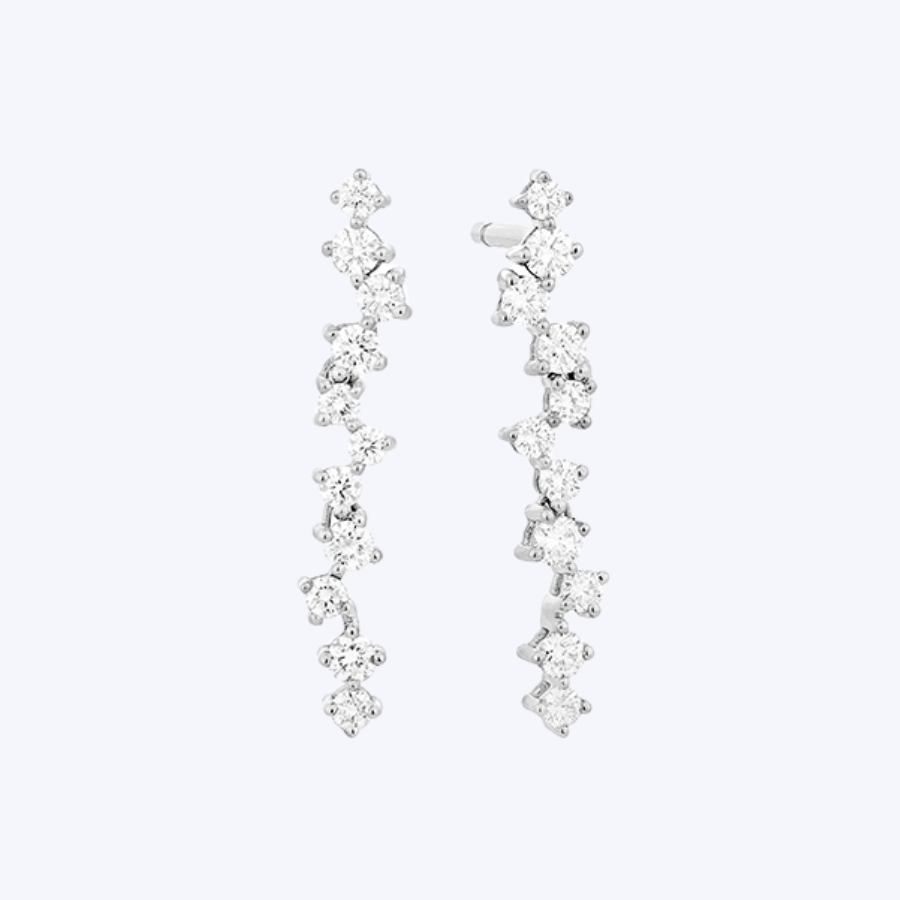 Grape Diamond Drop Earrings