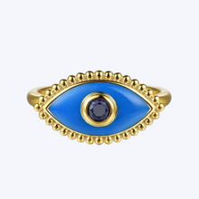 Load image into Gallery viewer, Bujukan Bead Evil Eye Ring
