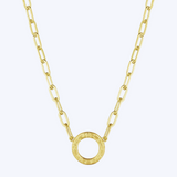 Engraved Circle Necklace