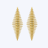 Diamond Fish Bone Linear Earrings
