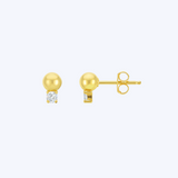 Ball and Diamond Studs