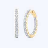 Victoria 30mm Diamond Hoop Earrings