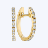 Lory 15mm Diamond Hoop Earrings