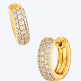 Abigail Yellow Gold Diamond Huggies