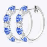 Sydney Diamond & Sapphire Huggies