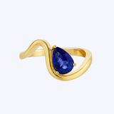 Midnight Sapphire Bypass Ring