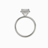 Elongated Cushion Cut Lab-Grown Diamond with Semi Hidden Halo